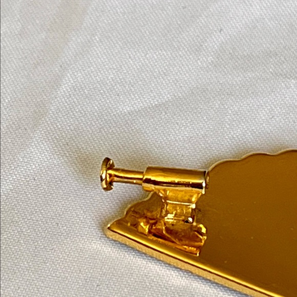 Damascene Fan Vintage with Trombone Clasp - Picture 4 of 7